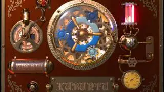 Demo video for Steampunk theme for KDM and KSPlash