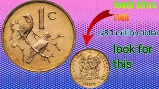1984 South Africa 1 Cent Coin Worth $80? | Rare Coin Review | Valuable Foreign Coins