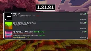🔥 TOP 3 FPS BOOST TEXTURE PACKS for MCPE 1.21.81 | No Lag, No Animation, Ultra Smooth 💯