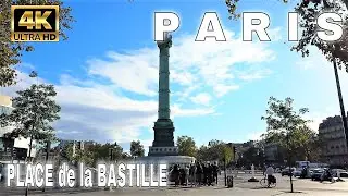 【4K】🇫🇷Paris Walking Tour - Place de la Bastille to Saint-Paul - September 2021