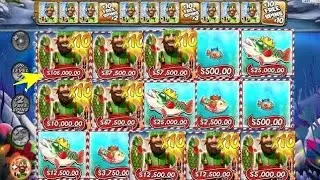 Big bass Christmas bash slot mega $25,000 bonus buy compilation great game