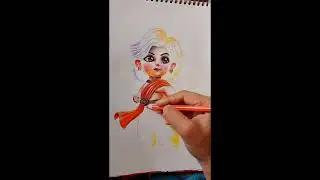 Beautiful Indian Archer Girl Painting | Watercolor Art #art #painting
