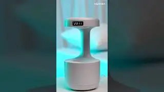 Anti-Gravity Humidifier Levitating Water Drops With Clock