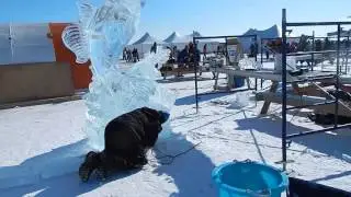 Ice carving Yellowknife Long John Jamboree 2016