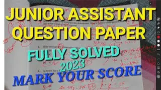 JUNIOR ASSISTANT PAPER SOLVED 2023 |VIW AND OTHER JKSSB Exams|MOST IMPORTANT