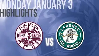 Highlights: Flin Flon Bombers vs La Ronge Ice Wolves Jan 3rd