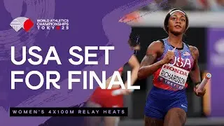 USA storm to 41.60 in the 4x100m heats | World Athletics Championships Tokyo 25