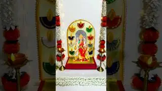 Maa Durga Navratri Decoration Idea #navratrispecial #paperplatecrafts #shorts #craft #pujabackdrop