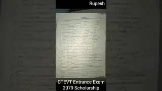 CTEVT Entrance Exam 2079 for schoolarship student || ctevt entrance exam preparation video 2080