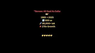 Sensex @40 | 40 Saal Ka Safar | Indian Share Market History 🇮🇳
