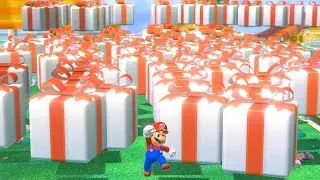 Can Mario open 999 Christmas Presents in Super Mario 3D World?