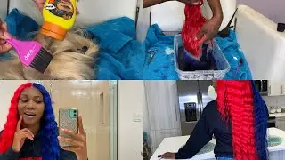 HOW TO DYE WIG IN 10 MINUTES WITHOUT STAINING LACE | water color method