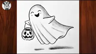 How to draw halloween stuff | Pumpkin 🎃 | Scary halloween drawings | How To Draw Halloween ghost