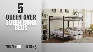 Top 10 Queen Over Queen Bunk Beds [2018]: ACME Kaleb Sandy Black Queen over Queen Bunk Bed