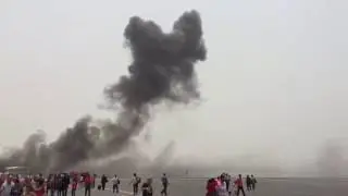 Emirates plane catches fire in Dubai