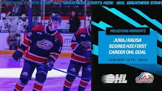 Первый гол Юрая Раусы в Хоккейной лиге Онтарио (OHL).