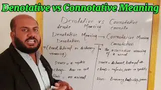 denotative vs Connotative Meaning Explained by Sir Haroon