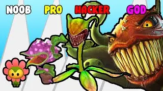 NOOB vs PRO vs HACKER Master Flower eating | Pinker Lab