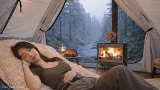 ❤No Ads❤ Rain and Fireplace Sounds for Sleeping Girl Rain and Thunder Sounds For Sleeping & Relaxing