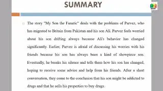 My Son the Fanatic / Hanif Kureishi / Short Story / Summary and Characters / Urdu English and Hindi