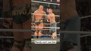 John Cena tricks Randy Orton. #wwe #backlash #stlouis #ringside #johncena #randyorton
