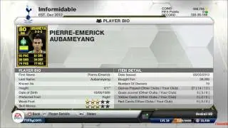 Fifa 13 ULTIMATE TEAM IF 80 Aubameyang Review