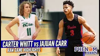 TOP PGs BATTLE! Carter Whitt vs JaJuan Carr; Leesville Rd - Pender Raw Game Highlights!
