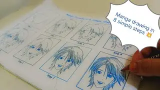 Manga drawing in 8 simple steps💥🤯 || easy anime drawing tutorial