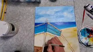 Rowboat Painting Preview