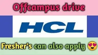 HCL recruitment 2019