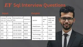 EY SQL Interview Question | Joins | Group by clause | Udit Soni