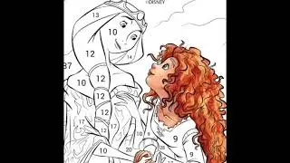 Merida and her mom/Brave film/Colouring/satisfying