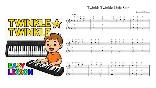 Twinkle Twinkle Little Star Easy Keyboard Lesson | Beginner Piano Tutorial for Kids