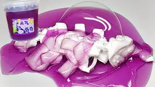 🍇중국슬라임에 쉐이빙폼 섞어보기🤲🏻💭 / Mixing Chinese Jiggly Slime with Shaving Foam / 구질구질 액괴