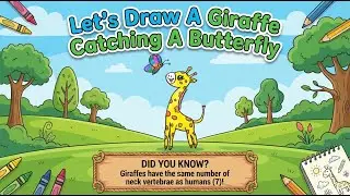 Learn to Draw Giraffe and Butterfly Easy Step by Step