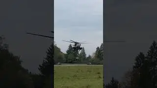 German Air Force CH-53GS helicopter while training with external load🚁