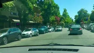 Driving in Downtown Davis California - Upper Crust Baking & Davis Food Co-op & UC Davis