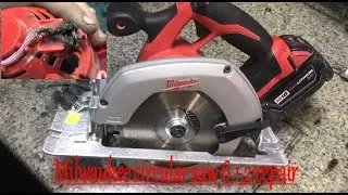 Milwaukee circular saw 6 1_2 repair  hanging brushes, floating body
