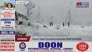 Tourist Spot Sonmarg receives fresh snowfall