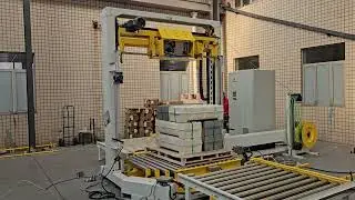 PP Straps,PET straps turntable top head sealing pallet strapping machine