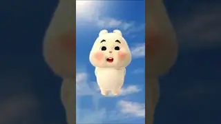 Super Cute Fat Rabbit cute fat bunny riding a bicycle straight to the sky