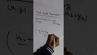 Class 10 Math Mid Point Formula / #shorts #ytshorts #youtubeshorts #maths #class10th