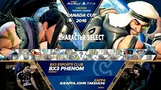 SFV: BX3 Phenom vs r/Kappa John Takeuchi - Canada Cup 2016 Top 8 - CPT2016