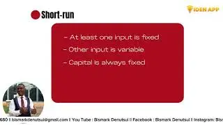 Short-run vs Long-run period of production.