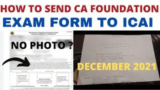 How To Send CA foundation Exam Form To ICAI December 2021 | speed post | Adress details