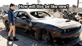 INSANE Dodge Challenger Hellcat Restoration 🔥 | Full Cinematic Timelapse | Rusted Junkyard Car. 