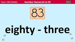 Number Names 81 to 90