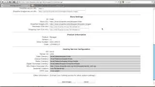 Hosting Service Screen In ShopSite