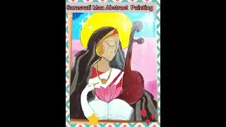 Sarasvati Maa Abstract Painting! | Unicorn Crafts DIY