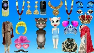 Talking Tom Billu Dulha ka funny mekeup comedy video 👜🐻🐟🐕&zwj;artoon